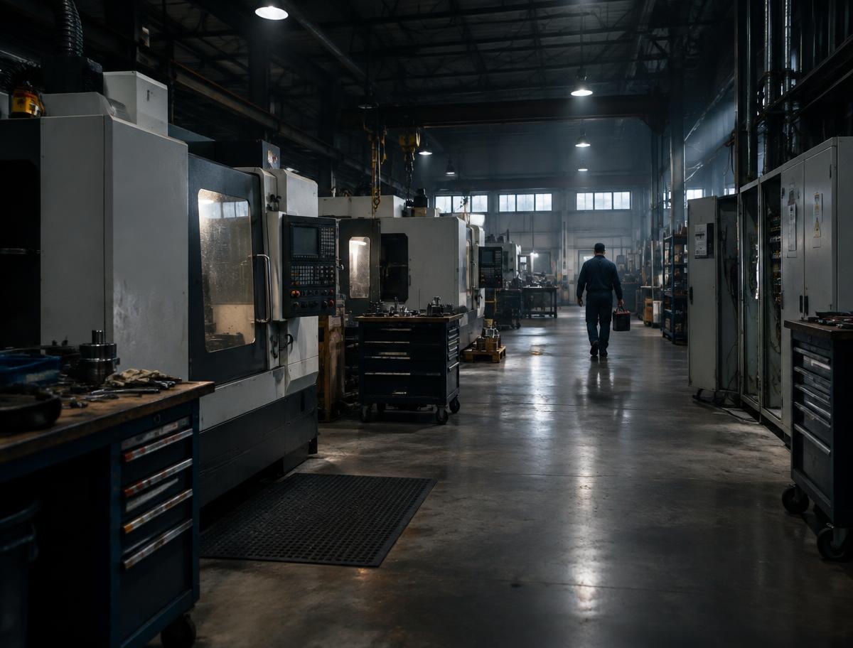 Taller industrial de mantenimiento CNC